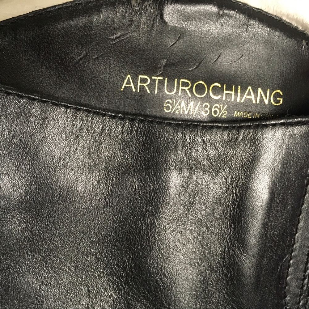 Arturo Chiang Black Leather Boots - Picture 10 of 10